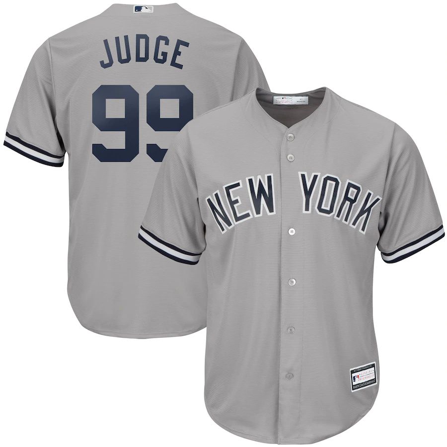 Mens New York Yankees #99 Aaron Judge Gray Big & Tall Replica Player MLB Jerseys->new york yankees->MLB Jersey